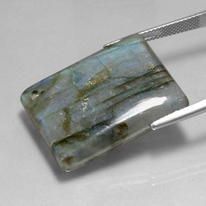 Labradorita multicolorido natural 45,78ct, baguete, translúcido