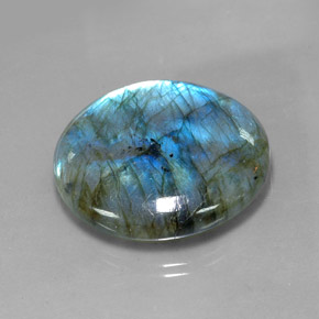 Labradorita multicolorido natural 56,71ct, corte redondo, translúcido
