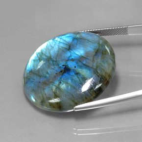 Labradorita multicolorido natural 56,71ct, corte redondo, translúcido