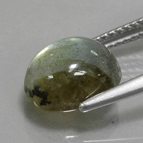 Labradorita multicolorido natural 3,19ct, corte oval, translúcido