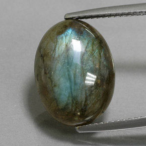 Labradorita multicolorido natural 8,06ct, corte oval, translúcido