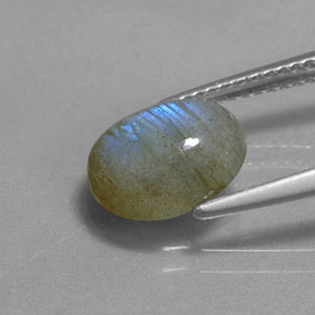 Labradorita multicolorido natural 2,62ct, corte oval, translúcido