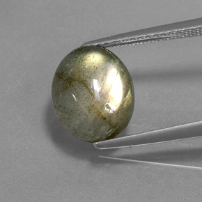 Labradorita multicolorido natural 3,78ct, corte oval, translúcido