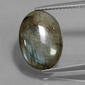 Labradorita multicolorido natural 4,13ct, corte oval, translúcido