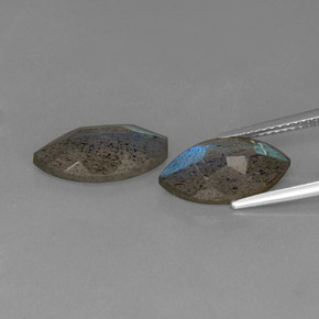 Pedras preciosas de Labradorita Cinza Azul Brilho natural de  ct, Transparente, Transparente/Translúcido