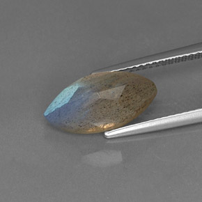 Labradorita azul natural 3,55ct, transparente, transparente/translúcido