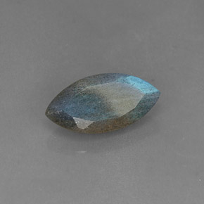 Labradorita Cinza Azul Brilho Natural 3.27ct, Marquesa, Translúcido