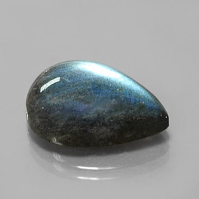 Labradorita multicolorido natural 14,88ct, formato de pêra, translúcido