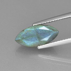 Labradorita azul natural 3,54ct, transparente, transparente/translúcido