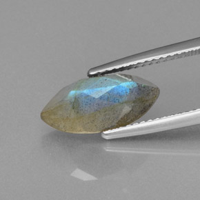 Labradorita azul natural 3,54ct, transparente, transparente/translúcido