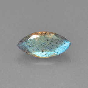 Labradorita Cinza Azul Brilho Natural 2.46ct, Transparente, Transparente/Translúcido