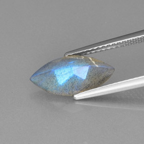 Labradorita azul natural 2,15ct, transparente, transparente/translúcido