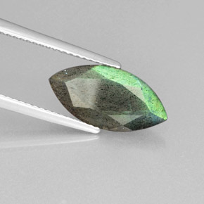 Labradorita Cinza Azul Brilho Natural 2.95ct, Transparente, Transparente/Translúcido