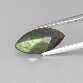 Labradorita Cinza Azul Brilho Natural 2.95ct, Transparente, Transparente/Translúcido