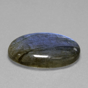 Labradorita azul natural 16,81ct, corte oval, transparente