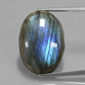 Labradorita azul natural 14,95ct, corte oval, transparente