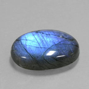 Labradorita azul natural 20,59ct, corte oval, transparente