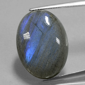 Labradorita azul natural 21,99ct, corte oval, transparente