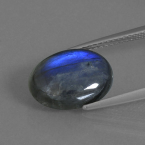 Labradorita azul natural 4,53ct, corte oval, translúcido