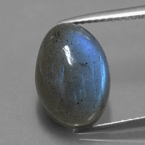 Labradorita azul natural 5,82ct, corte oval, translúcido