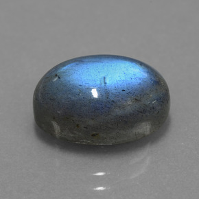 Labradorita azul natural 5,82ct, corte oval, translúcido