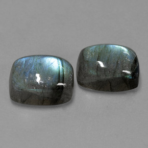 Pedras preciosas de labradorita azul natural de  ct, almofada cortada, translúcido