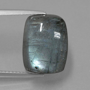 Labradorita azul natural 9,96ct, almofada cortada, translúcido