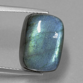 Labradorita azul natural 10,66ct, almofada cortada, translúcido