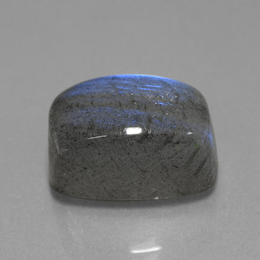 Labradorita azul natural 9,80ct, almofada cortada, translúcido