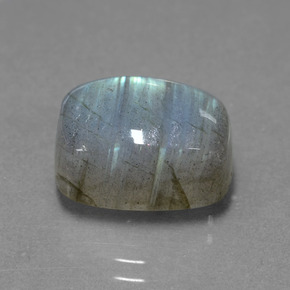 Labradorita azul natural 9,30ct, almofada cortada, translúcido