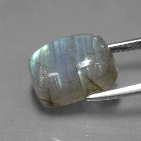Labradorita azul natural 9,30ct, almofada cortada, translúcido
