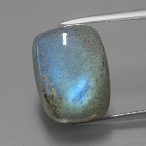 Labradorita azul natural 10,87ct, almofada cortada, translúcido