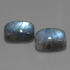 Pedras preciosas de labradorita azul natural de  ct, almofada cortada, translúcido