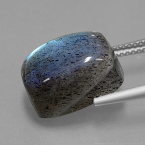 Labradorita azul natural 10,49ct, almofada cortada, translúcido