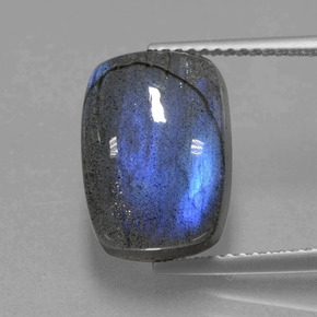 Labradorita azul natural 9,02ct, almofada cortada, translúcido