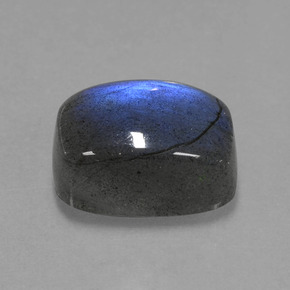 Labradorita azul natural 9,02ct, almofada cortada, translúcido
