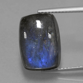 Labradorita azul natural 9,44ct, almofada cortada, translúcido