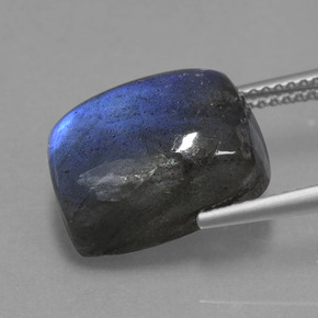 Labradorita azul natural 9,44ct, almofada cortada, translúcido