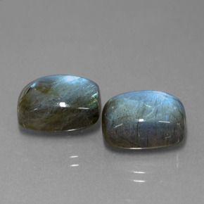 Pedras preciosas de labradorita azul natural de  ct, almofada cortada, translúcido