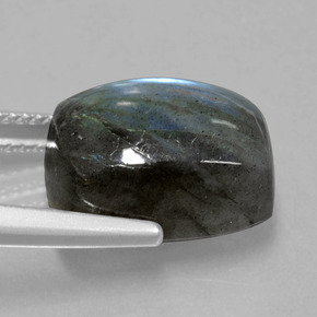 Labradorita azul natural 9,61ct, almofada cortada, translúcido