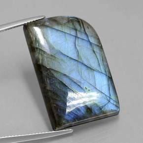Labradorita azul natural 39,46ct, forma extravagante, translúcido