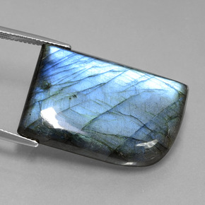 Labradorita azul natural 39,46ct, forma extravagante, translúcido