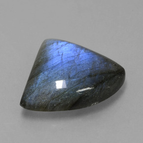 Labradorita Cinza Azul Brilho Natural 10.87ct, Forma extravagante, Translúcido