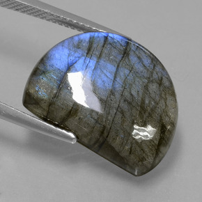 Labradorita azul natural 12,78ct, forma extravagante, translúcido