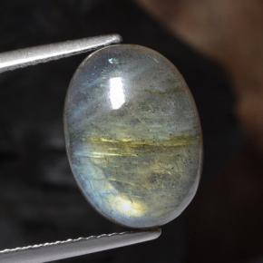 Labradorita multicolorido natural 6,41ct, corte oval, translúcido