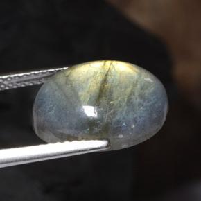 Labradorita multicolorido natural 6,41ct, corte oval, translúcido