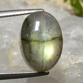 Labradorita multicolorido natural 8,48ct, corte oval, translúcido