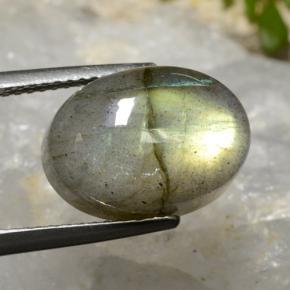 Labradorita multicolorido natural 8,48ct, corte oval, translúcido