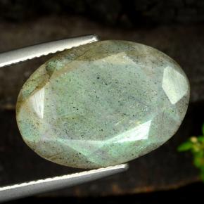 Labradorita multicolorido natural 10,36ct, corte oval, translúcido