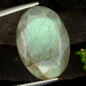 Labradorita multicolorido natural 10,36ct, corte oval, translúcido